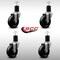 Service Caster 4'' SS Phenolic Wheel Swivel 1-3/4'' Expanding Stem Caster Set, 4PK SCC-SSEX20S414-PHS-134-4 - alternate 4